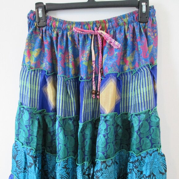 Wevez 7 Layer Tribal Skirt w/Easel Voile Cami Top Sz M NWT - Picture 5 of 14